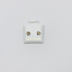 Real 14k Gold Studs Earrings White or Pink